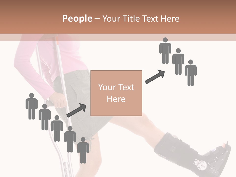 Woman With An Ortho Boot PowerPoint Template