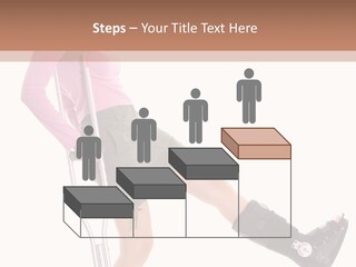 Woman With An Ortho Boot PowerPoint Template