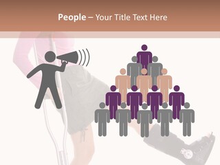 Woman With An Ortho Boot PowerPoint Template