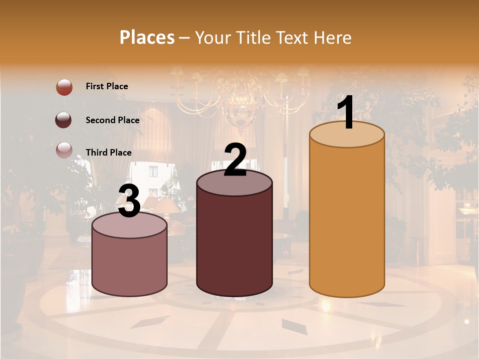 A Large Room With A Chandelier And A Chandelier Hanging From The PowerPoint Template