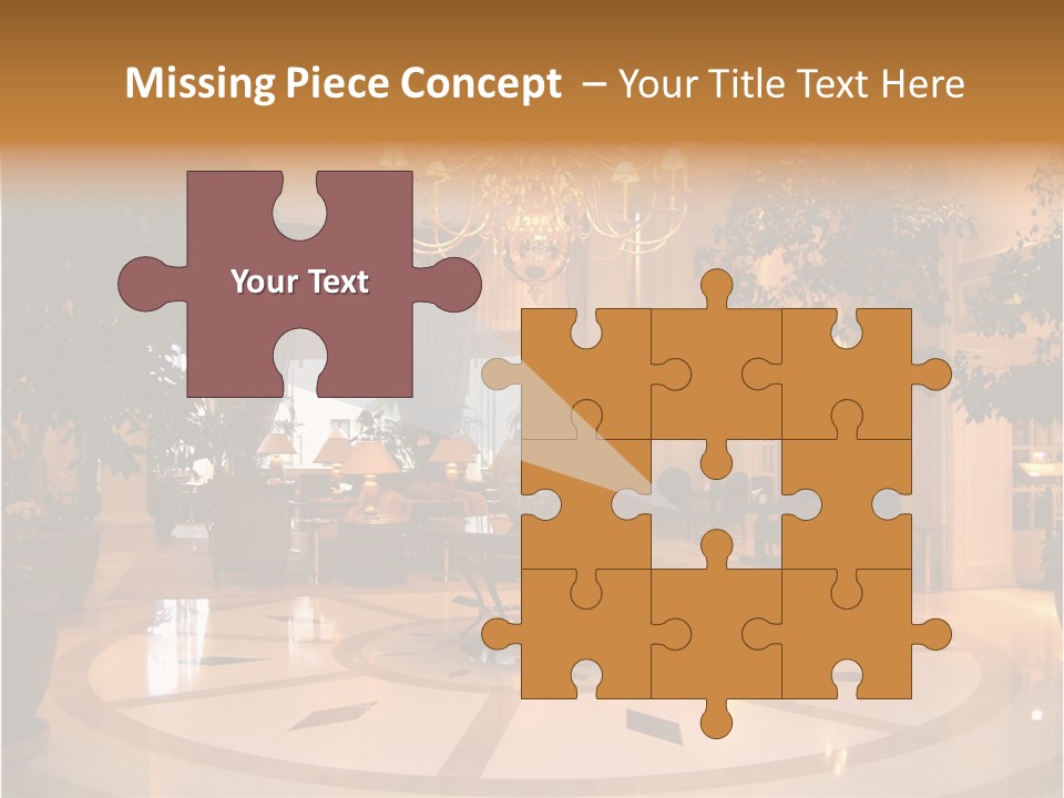 A Large Room With A Chandelier And A Chandelier Hanging From The PowerPoint Template