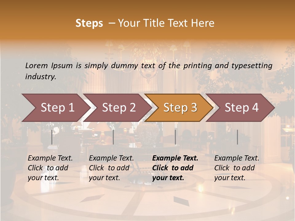 A Large Room With A Chandelier And A Chandelier Hanging From The PowerPoint Template