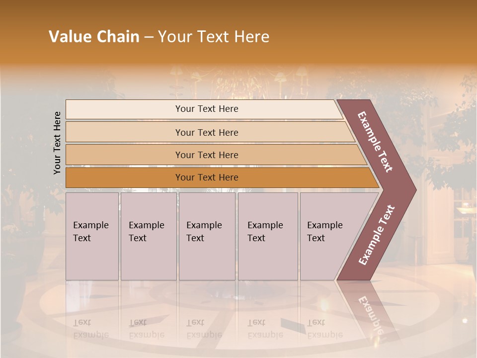 A Large Room With A Chandelier And A Chandelier Hanging From The PowerPoint Template