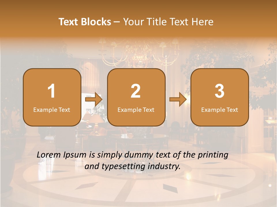 A Large Room With A Chandelier And A Chandelier Hanging From The PowerPoint Template