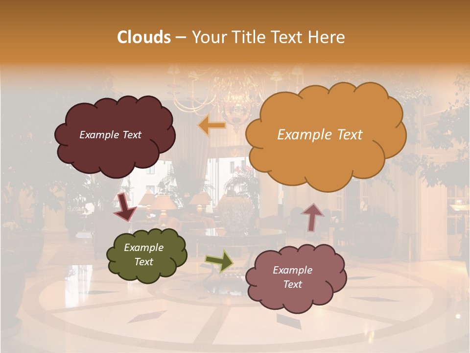 A Large Room With A Chandelier And A Chandelier Hanging From The PowerPoint Template