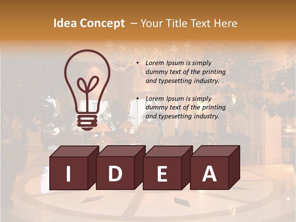 A Large Room With A Chandelier And A Chandelier Hanging From The PowerPoint Template