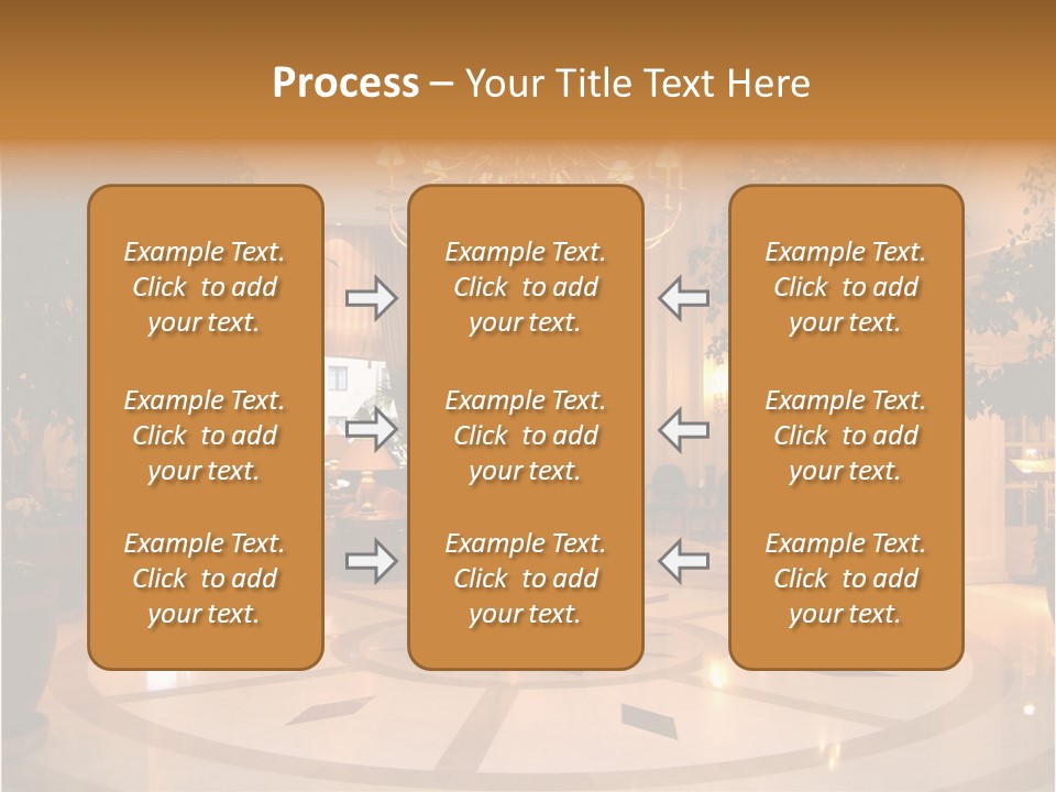 A Large Room With A Chandelier And A Chandelier Hanging From The PowerPoint Template