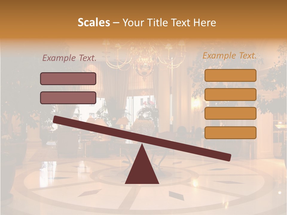 A Large Room With A Chandelier And A Chandelier Hanging From The PowerPoint Template