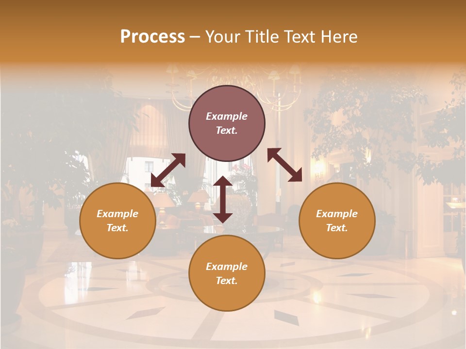 A Large Room With A Chandelier And A Chandelier Hanging From The PowerPoint Template