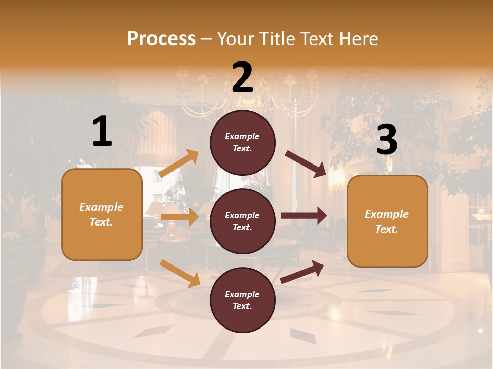 A Large Room With A Chandelier And A Chandelier Hanging From The PowerPoint Template