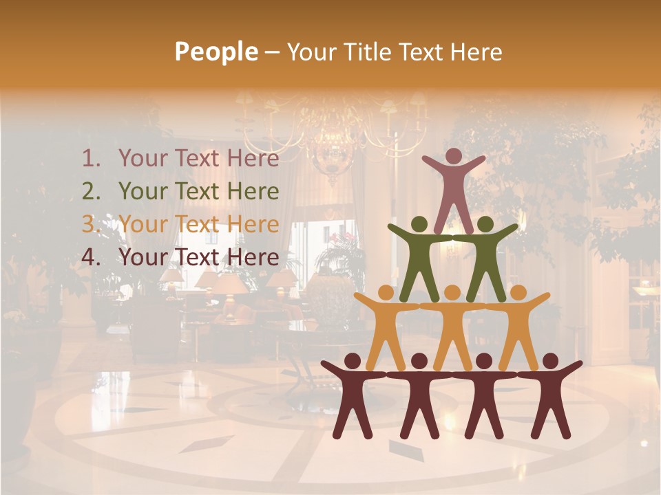 A Large Room With A Chandelier And A Chandelier Hanging From The PowerPoint Template