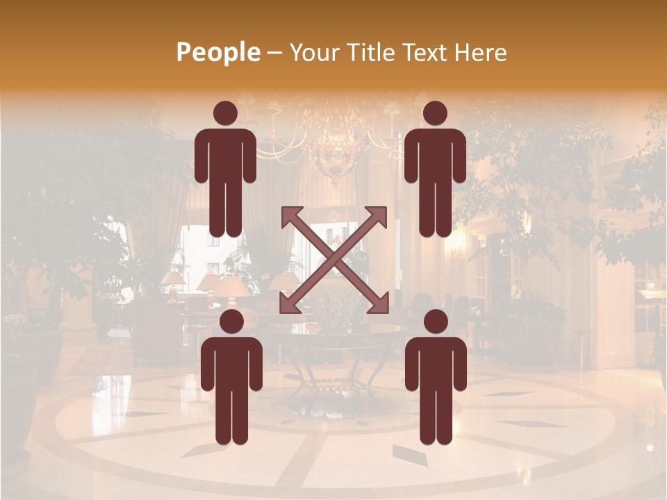 A Large Room With A Chandelier And A Chandelier Hanging From The PowerPoint Template