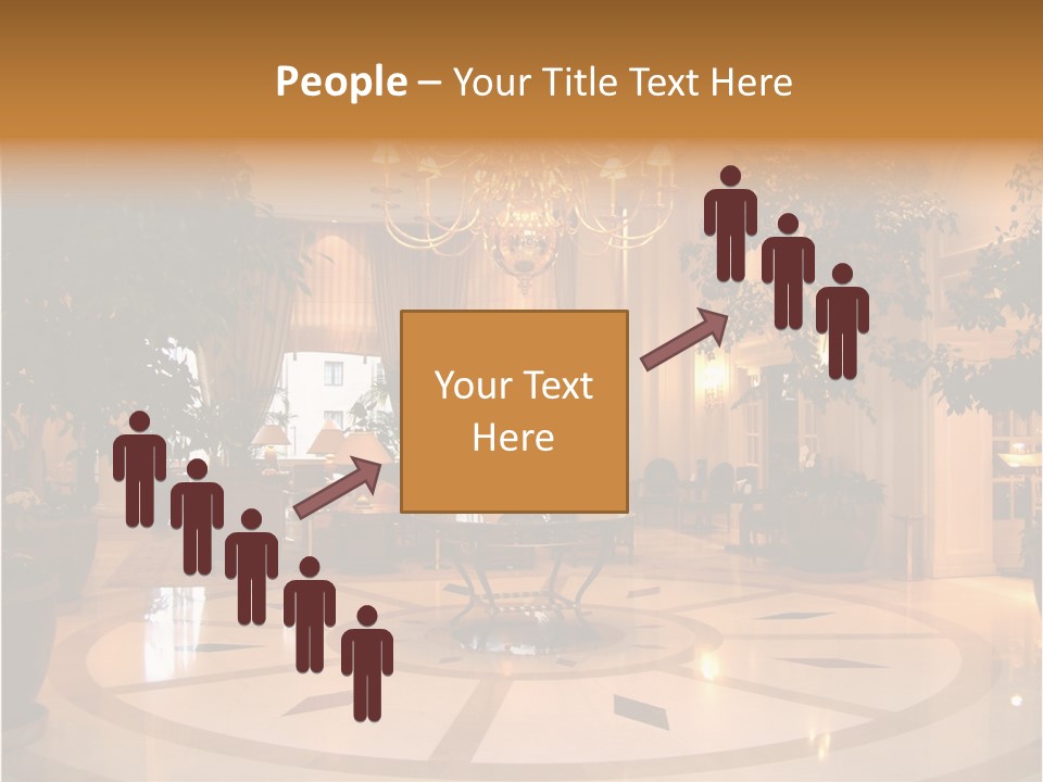 A Large Room With A Chandelier And A Chandelier Hanging From The PowerPoint Template