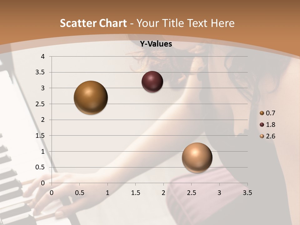 Beautiful Middle Eastern Girl Playing Piano PowerPoint Template