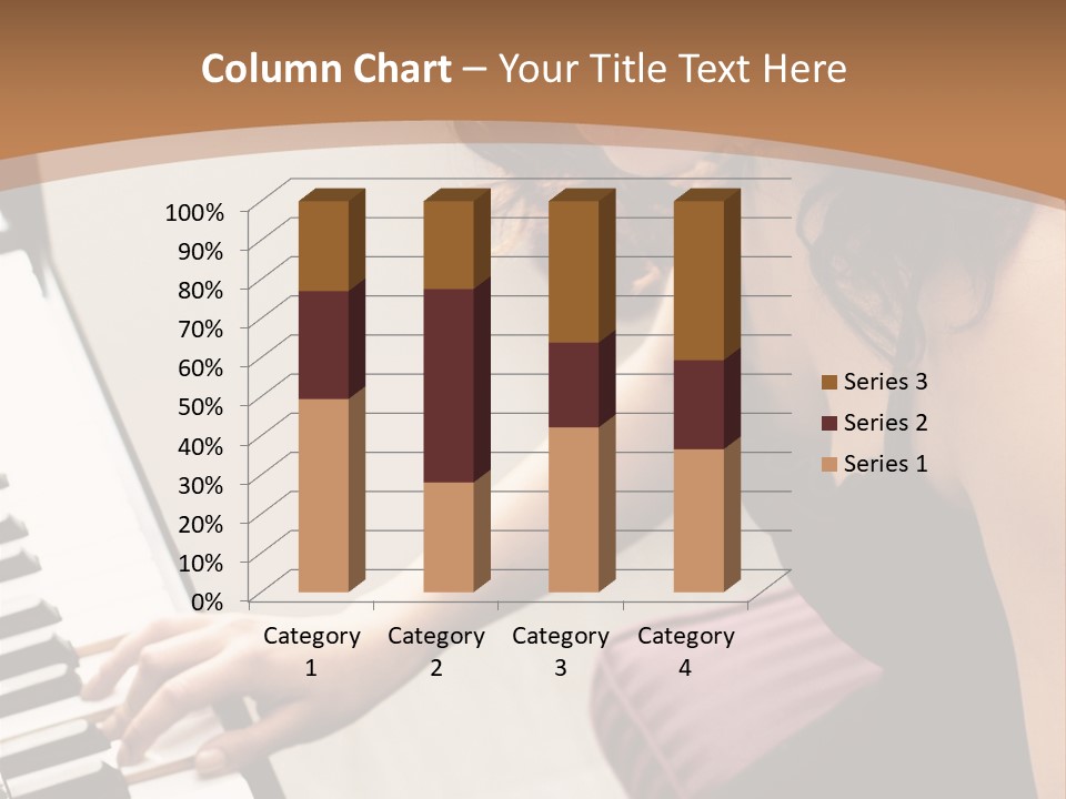 Beautiful Middle Eastern Girl Playing Piano PowerPoint Template
