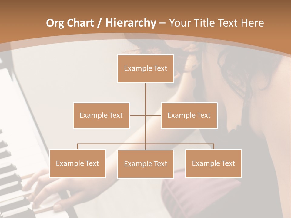 Beautiful Middle Eastern Girl Playing Piano PowerPoint Template
