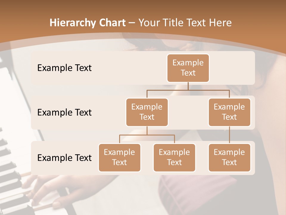 Beautiful Middle Eastern Girl Playing Piano PowerPoint Template