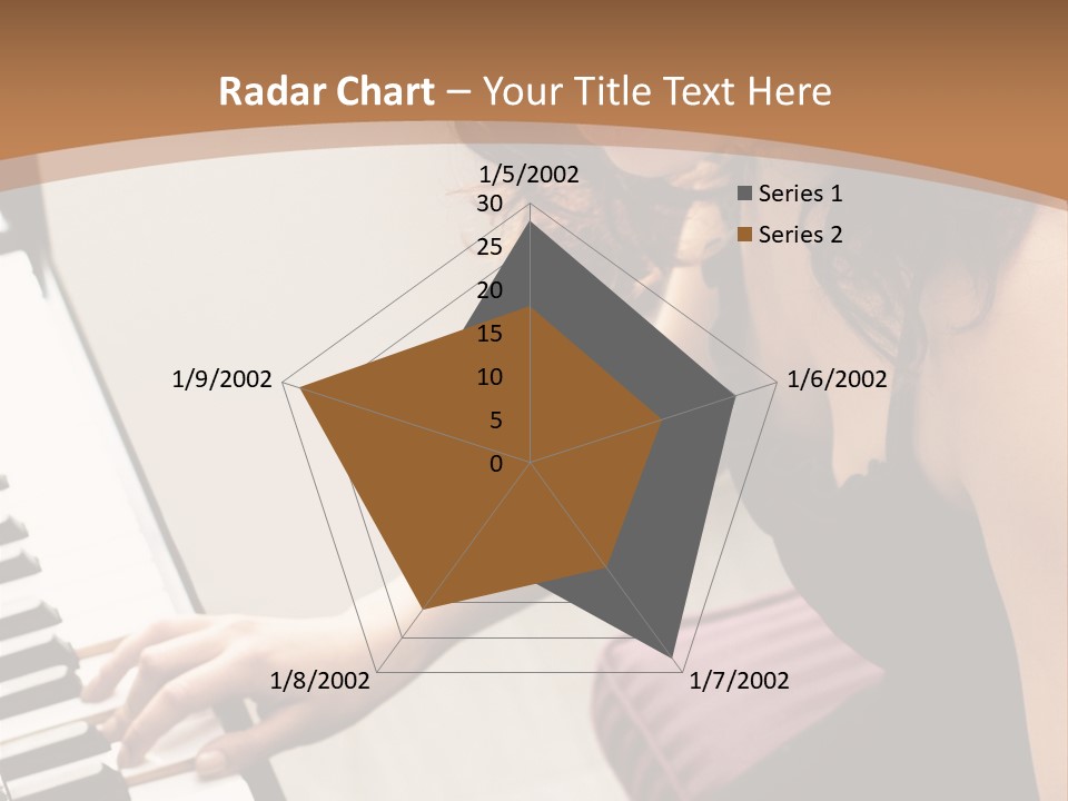 Beautiful Middle Eastern Girl Playing Piano PowerPoint Template