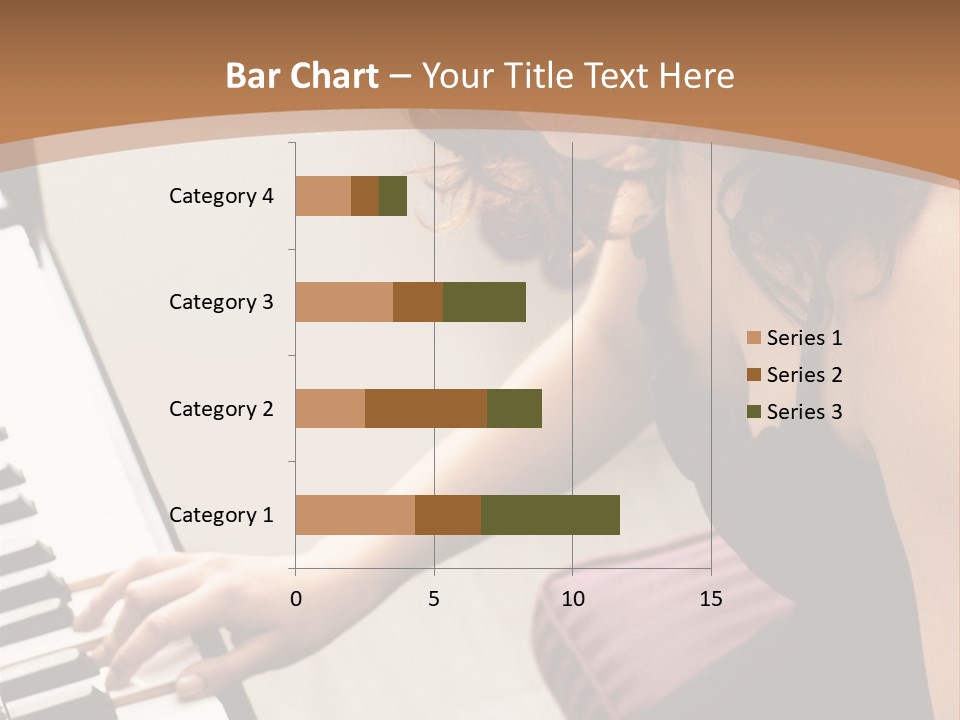 Beautiful Middle Eastern Girl Playing Piano PowerPoint Template