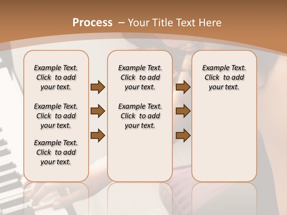 Beautiful Middle Eastern Girl Playing Piano PowerPoint Template