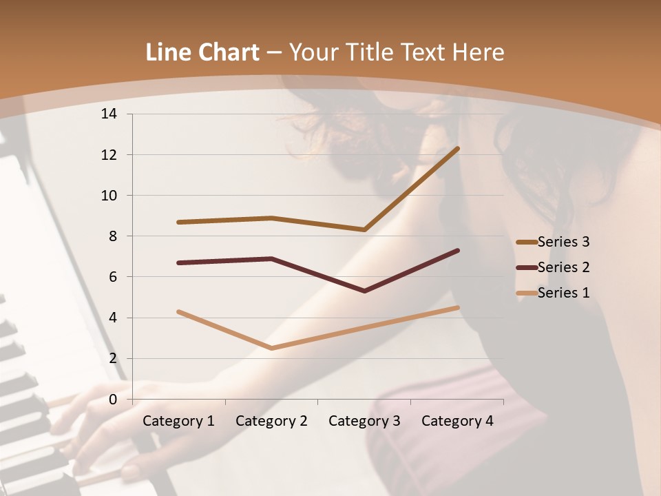 Beautiful Middle Eastern Girl Playing Piano PowerPoint Template