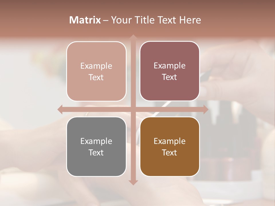 A Manicure Is In A Beauty Salon PowerPoint Template