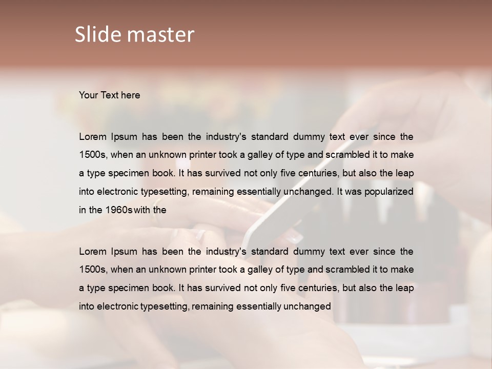 A Manicure Is In A Beauty Salon PowerPoint Template