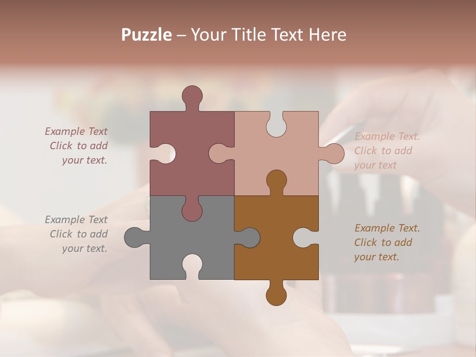 A Manicure Is In A Beauty Salon PowerPoint Template