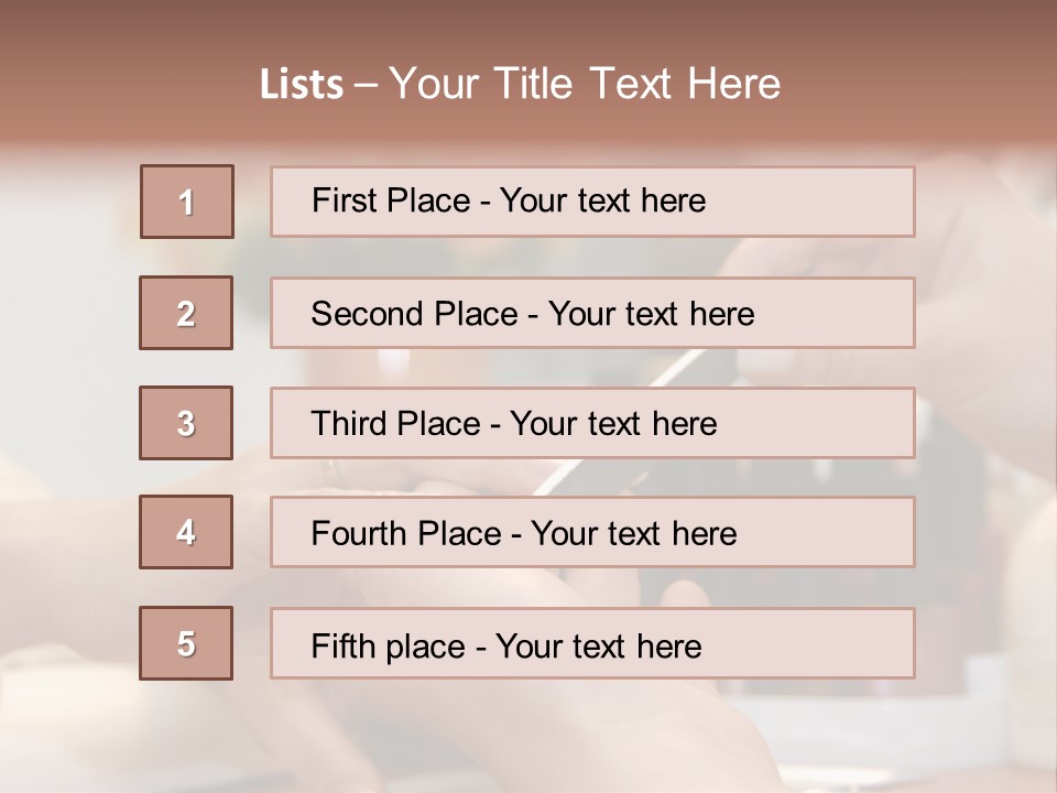 A Manicure Is In A Beauty Salon PowerPoint Template
