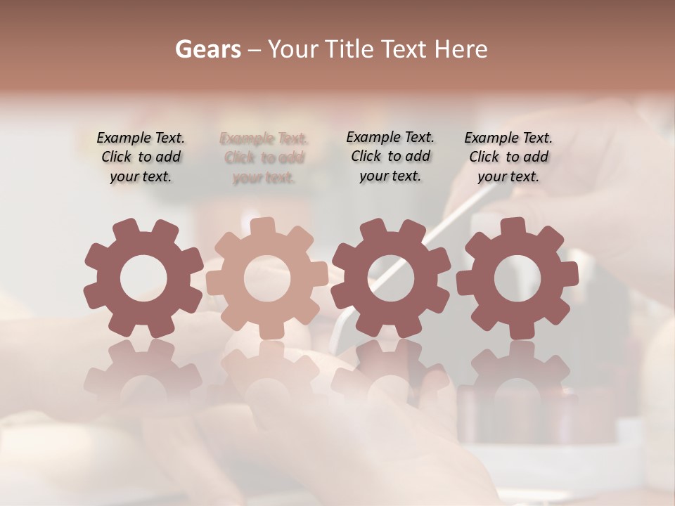 A Manicure Is In A Beauty Salon PowerPoint Template