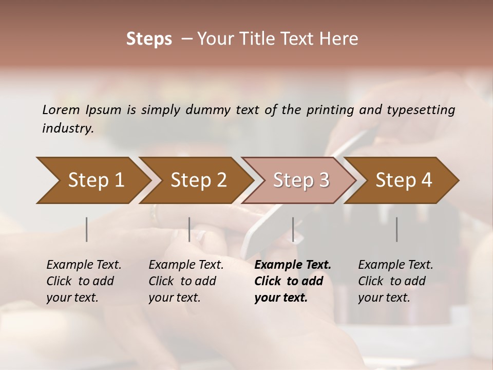 A Manicure Is In A Beauty Salon PowerPoint Template