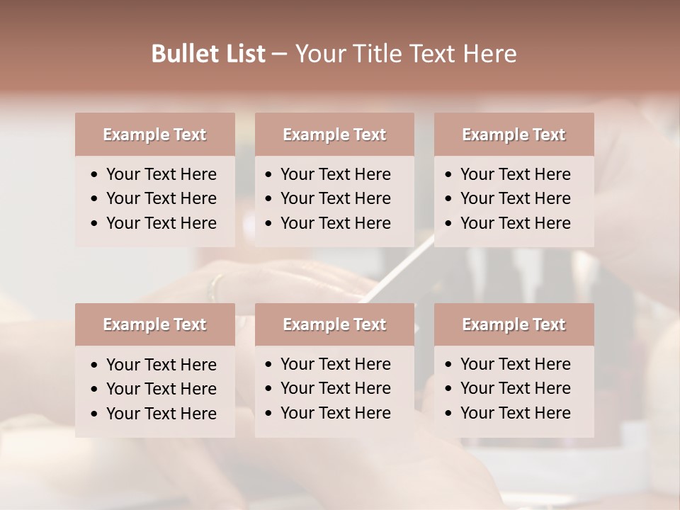 A Manicure Is In A Beauty Salon PowerPoint Template