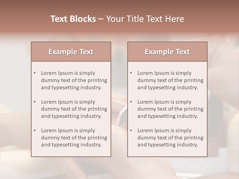 A Manicure Is In A Beauty Salon PowerPoint Template