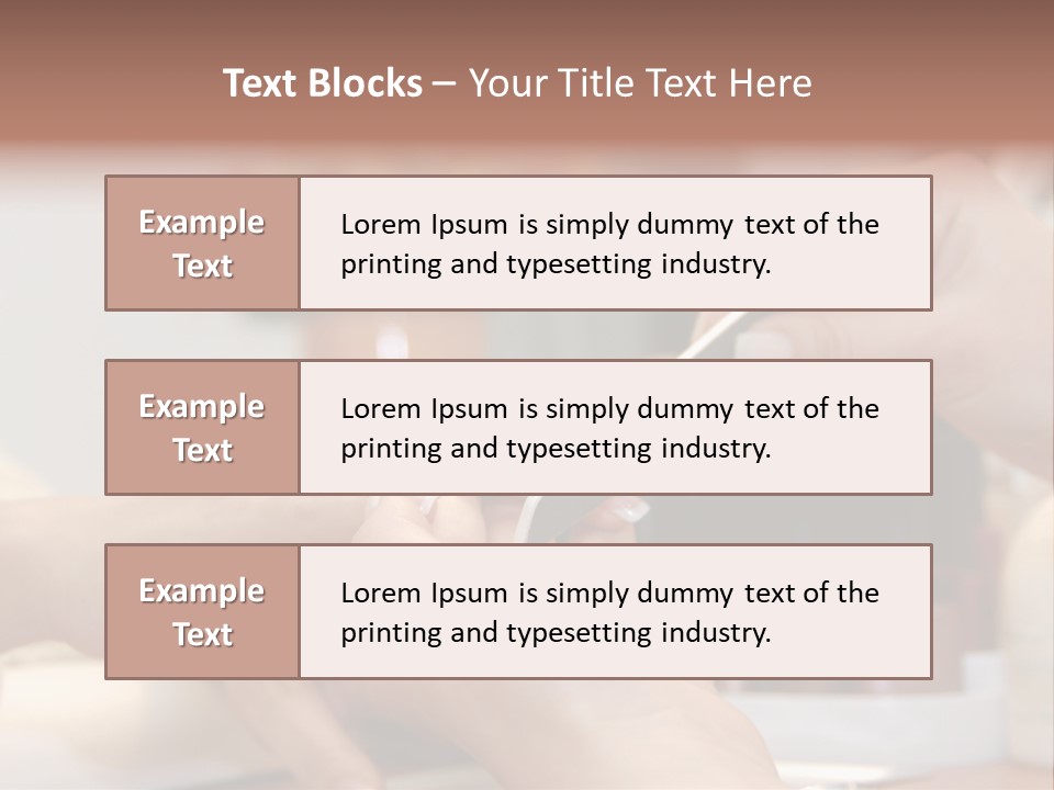 A Manicure Is In A Beauty Salon PowerPoint Template