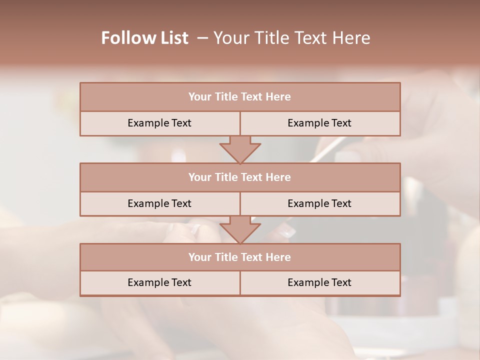 A Manicure Is In A Beauty Salon PowerPoint Template
