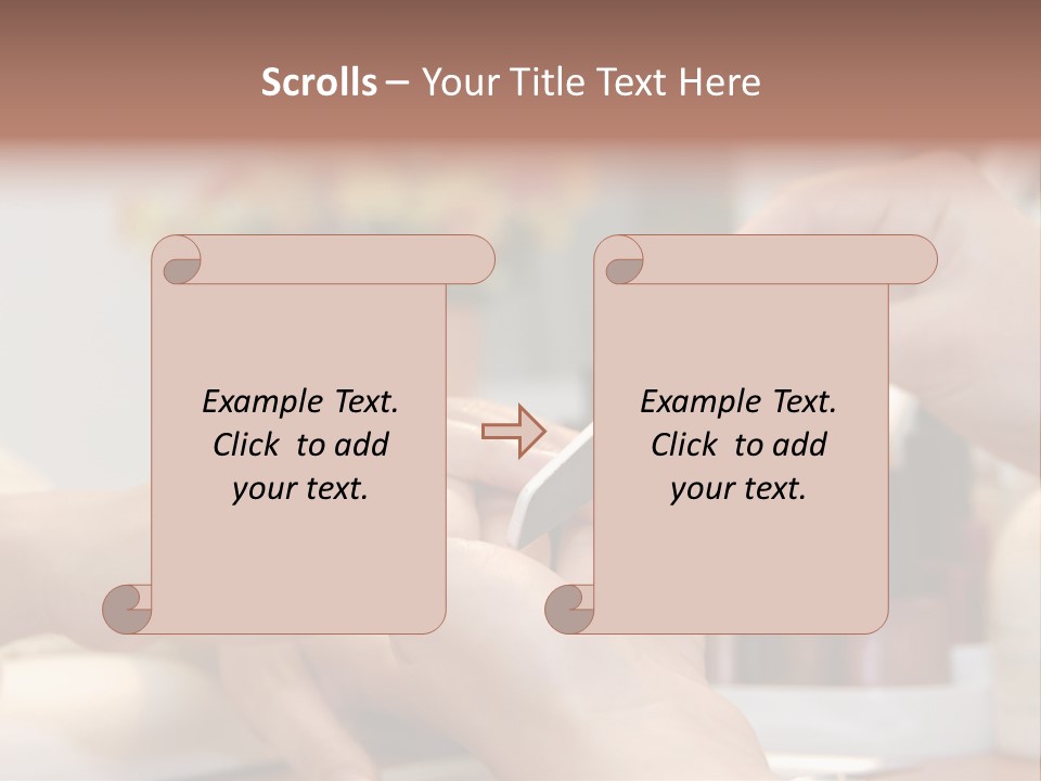 A Manicure Is In A Beauty Salon PowerPoint Template