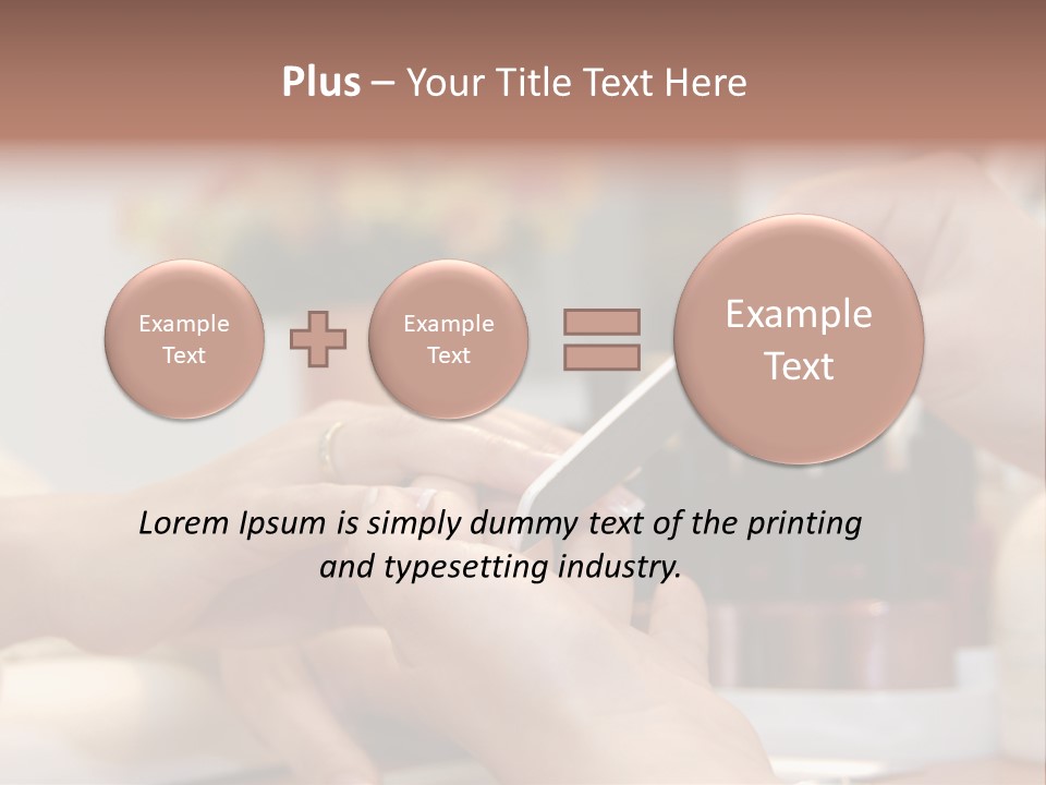 A Manicure Is In A Beauty Salon PowerPoint Template