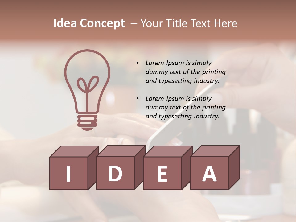 A Manicure Is In A Beauty Salon PowerPoint Template