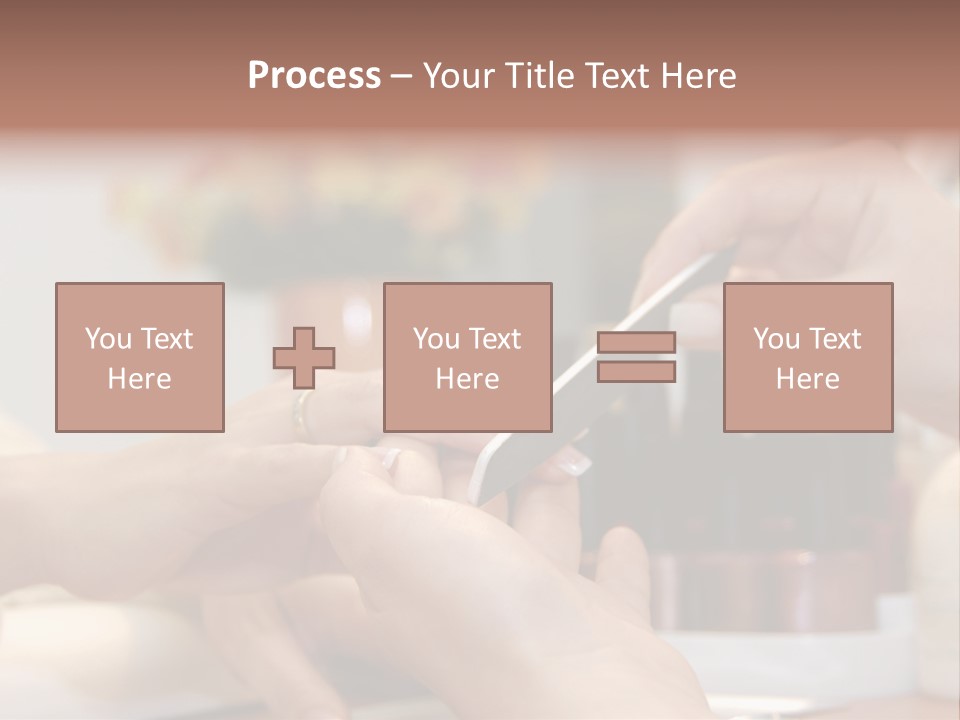 A Manicure Is In A Beauty Salon PowerPoint Template