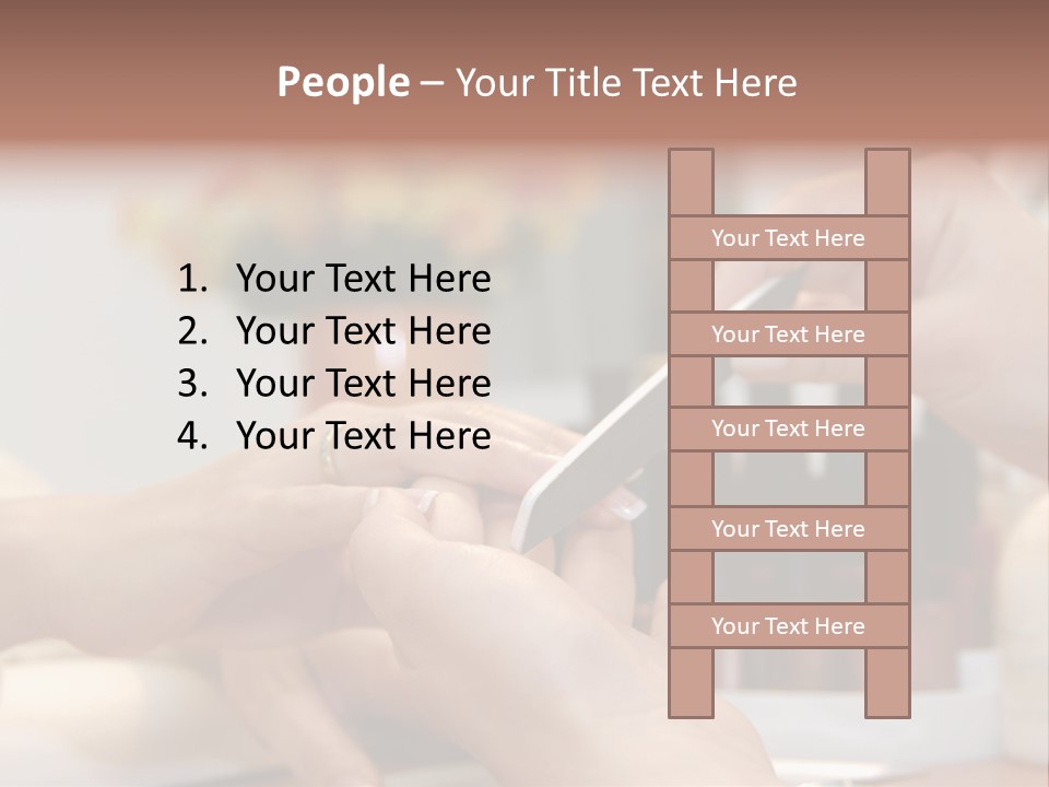 A Manicure Is In A Beauty Salon PowerPoint Template