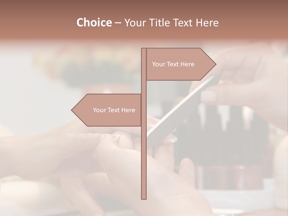 A Manicure Is In A Beauty Salon PowerPoint Template