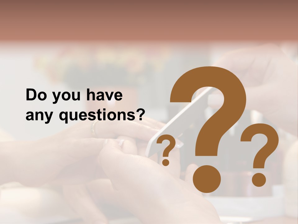 A Manicure Is In A Beauty Salon PowerPoint Template