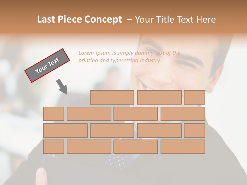 Orange Departing Flights Sign With Arrow PowerPoint Template