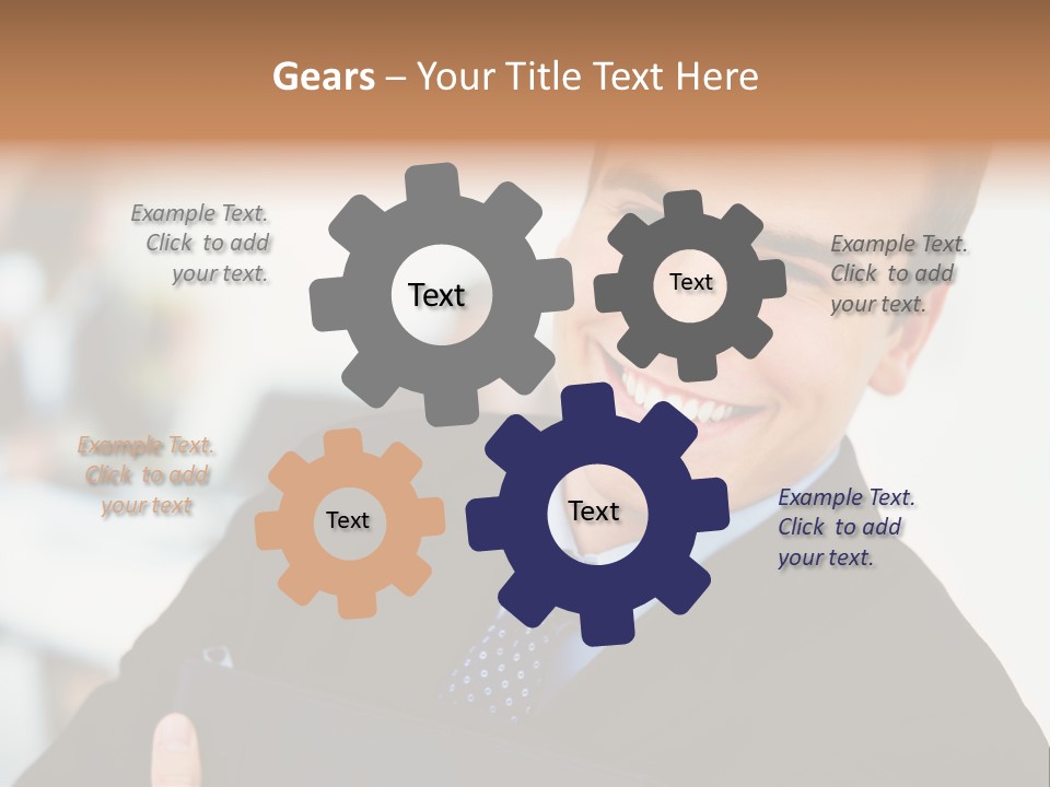 Orange Departing Flights Sign With Arrow PowerPoint Template