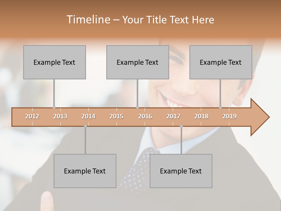 Orange Departing Flights Sign With Arrow PowerPoint Template
