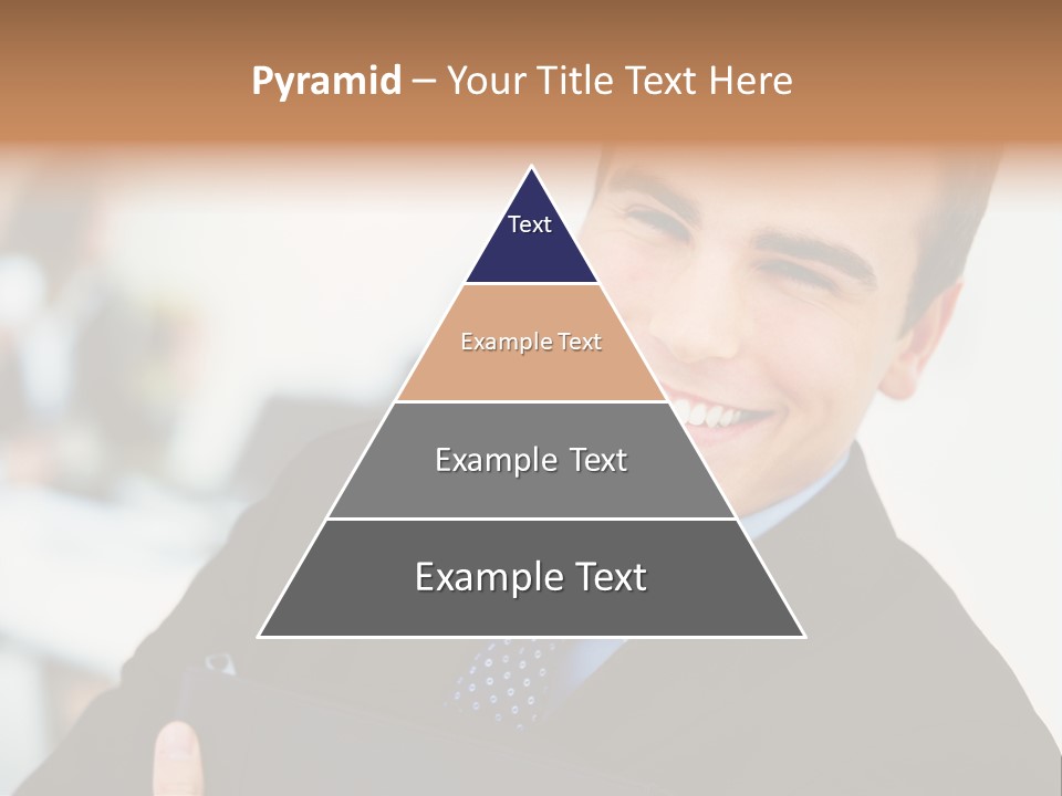Orange Departing Flights Sign With Arrow PowerPoint Template
