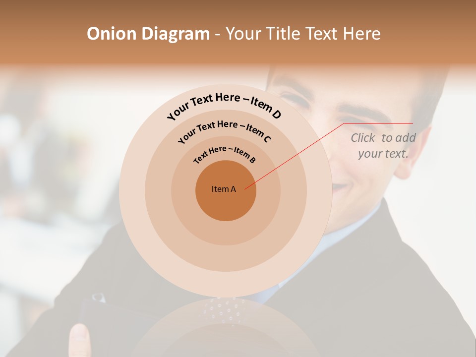 Orange Departing Flights Sign With Arrow PowerPoint Template