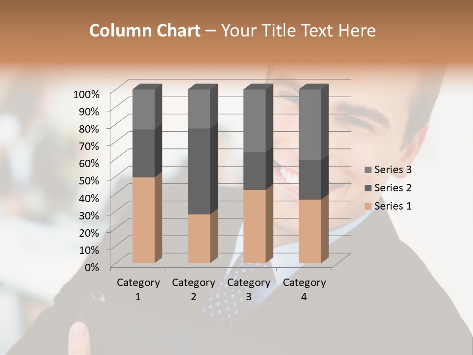 Orange Departing Flights Sign With Arrow PowerPoint Template