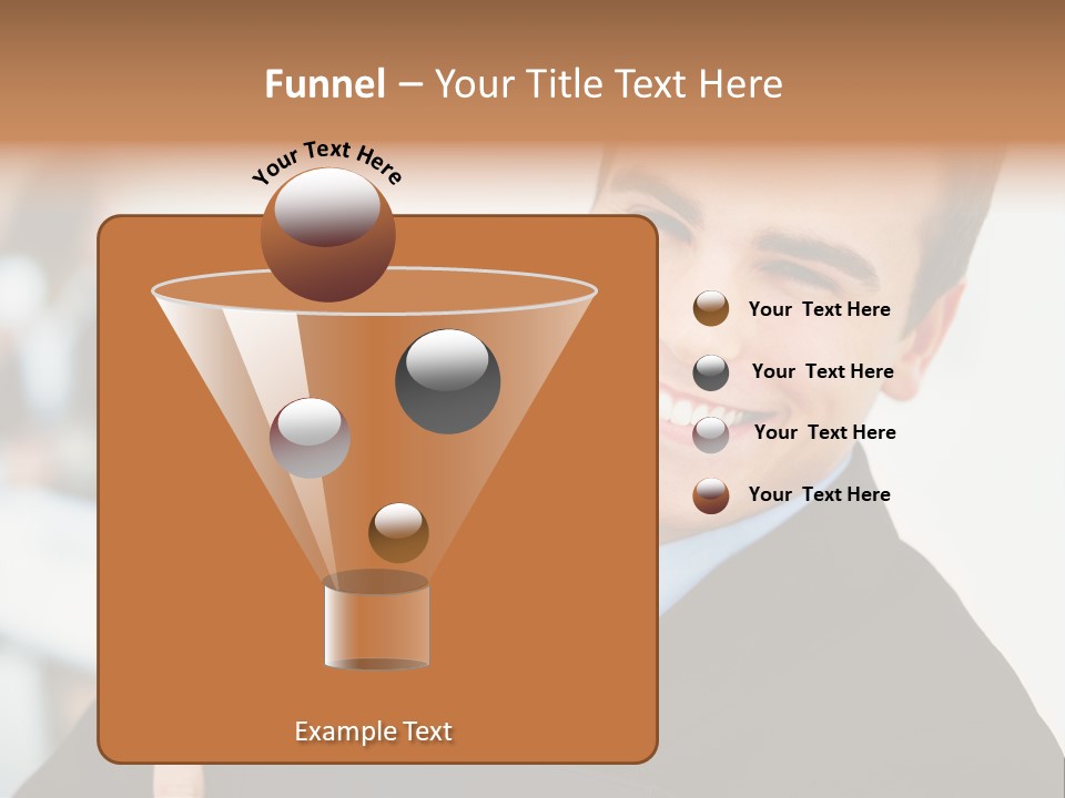 Orange Departing Flights Sign With Arrow PowerPoint Template