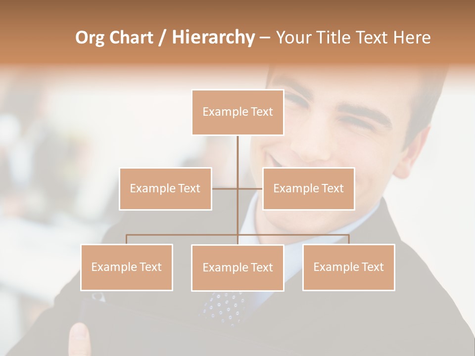 Orange Departing Flights Sign With Arrow PowerPoint Template